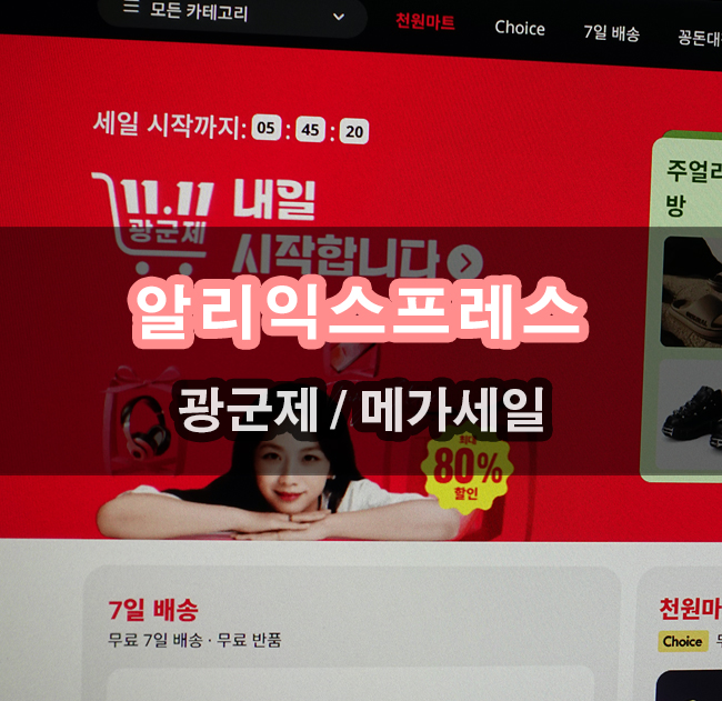  알리익스프레스 연말 광군제 메가세일 알리1억을 쏘는군요