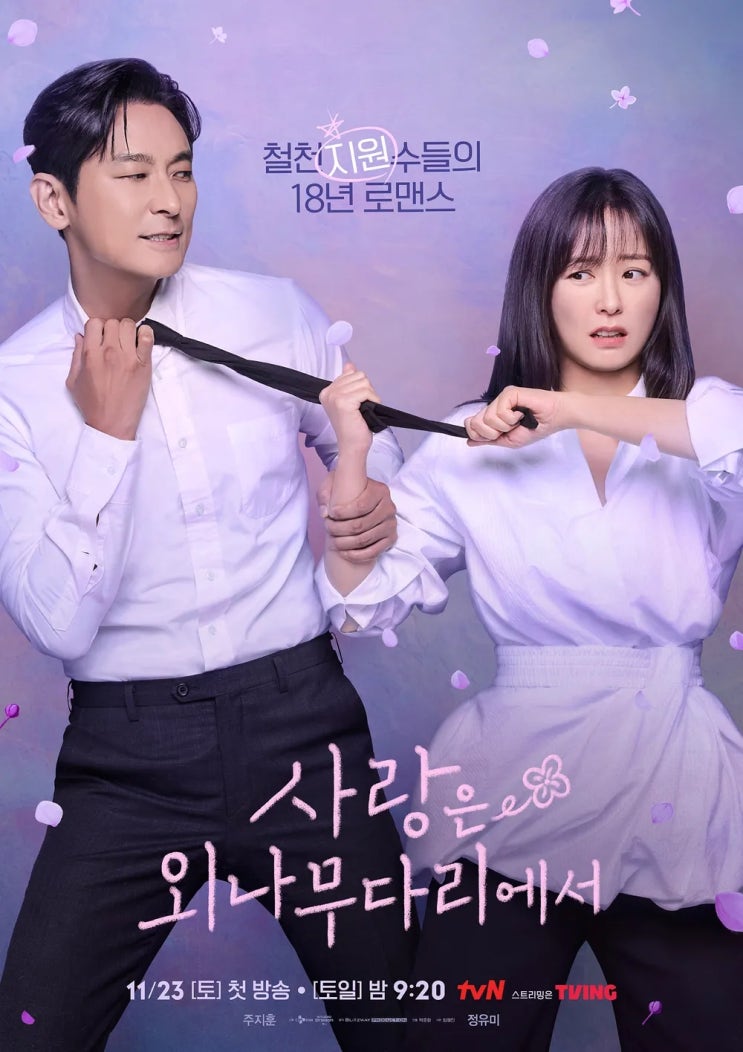 <b>사랑은</b> 외나무다리에서 TvN 11월 기대작 <b>주지훈 정유미</b> 재회... 