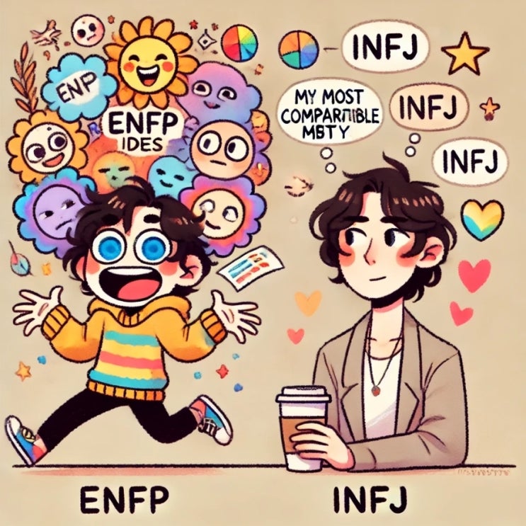  MBTI 유형중 enfp와 궁합이 좋은 유형