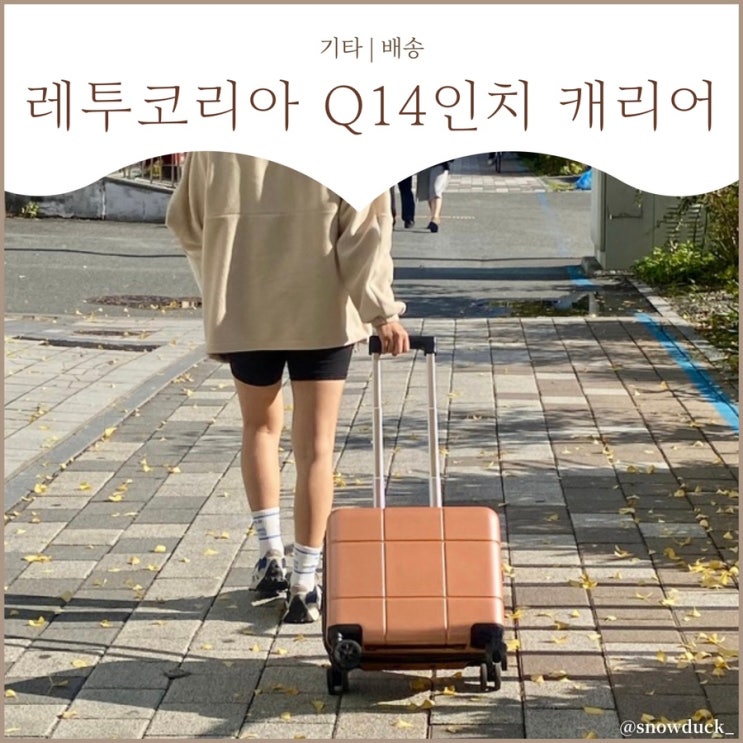  [기내용 캐리어 사이즈] 딱 좋은 레투코리아 Q 14인치 캐리어 후기