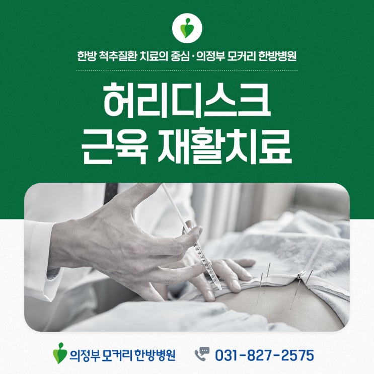  양주의정부 허리디스크 보존치료, 근육 재활의 중요성 | 의정부 모커리한방병원