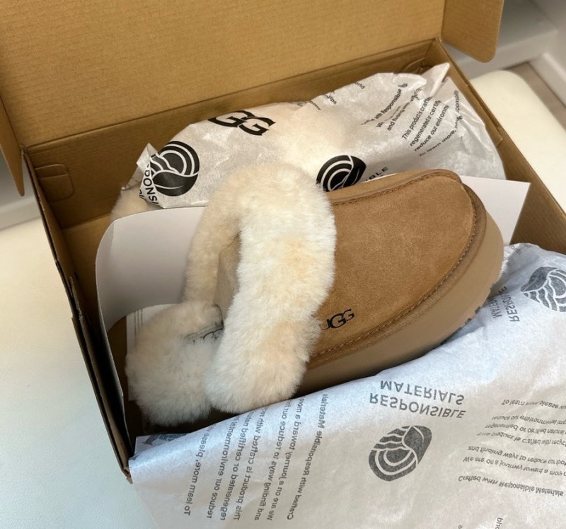 여자 어그 정품 UGG 디스케트 슬리퍼 체스트넛 겨울 털슬리퍼 추천