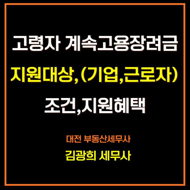  고령자 계속고용장려금 지원대상,(기업,근로자)조건,혜택,신청 절차