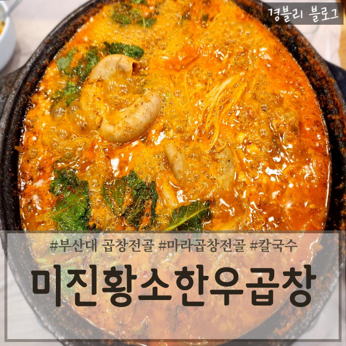  부산대곱창전골 마라곱창전골맛집 가성비곱창구이추천 '미진황소한우곱창'