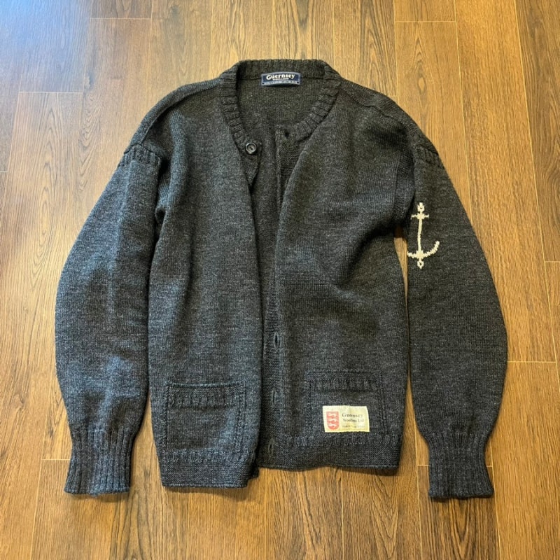건지울른스(guernsey woollens) 피셔맨 가디건