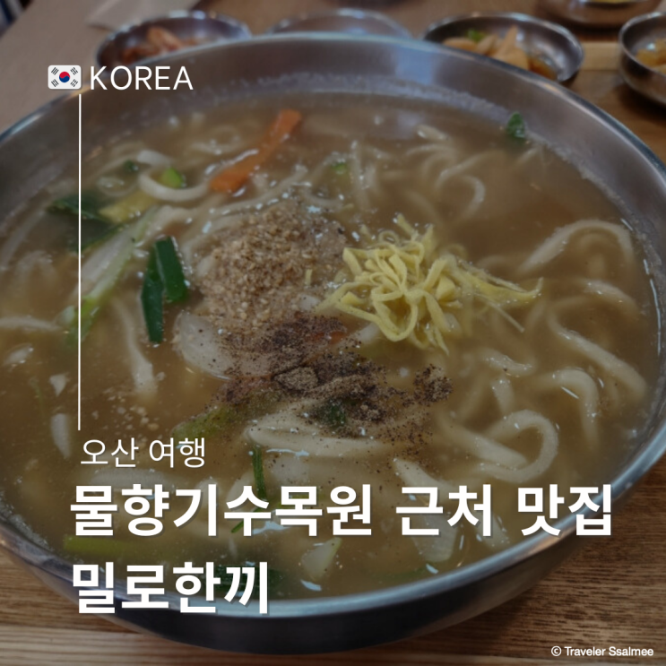  물향기 수목원 근처 칼국수 맛집 밀로한끼 운영시간 주차 메뉴추천