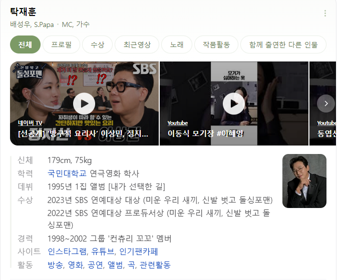 탁재훈 프로필 및 최근 활동  예능계의 귀재, 그의 모든 것