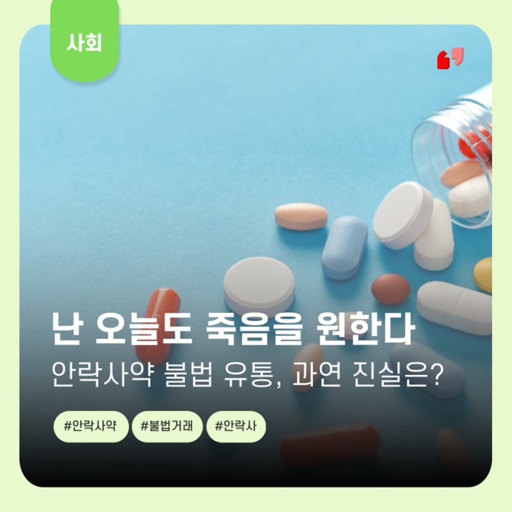  난 오늘도 죽음을 원한다···안락사약 불법 유통, 그 진실은?