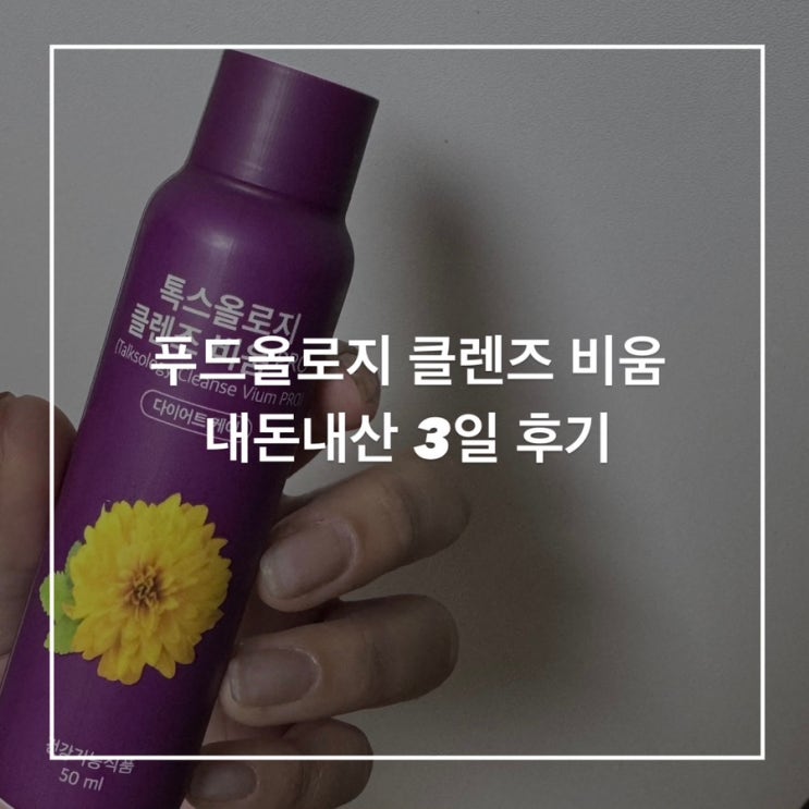  내돈내산 푸드올로지 클렌즈 비움 3일 단식..은 아니고 그냥 다이어트 후기