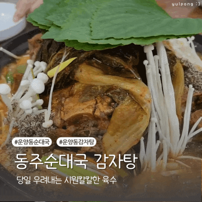  운양동순대국 동주순대국감자탕