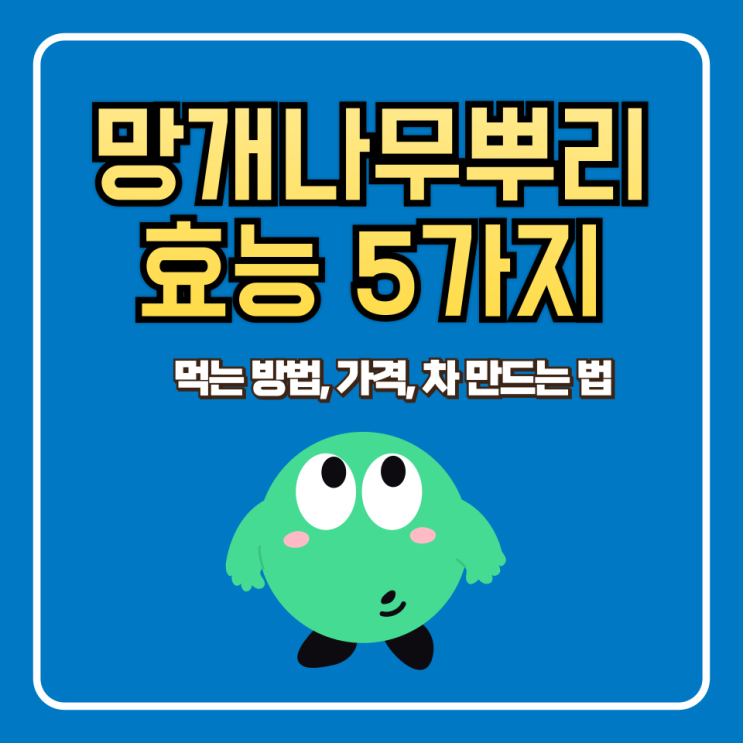  망개나무뿌리 효능 5가지 (먹는 방법, 부작용, 가격, 차 만드는 법)