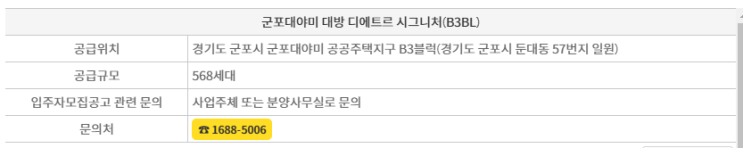  군포대야미 대방 디에트르 시그니처 청약 정보