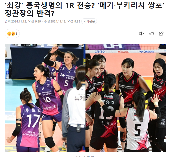 <b>흥국생명</b> <b>정관장</b> 배구 분석