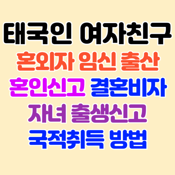 태국 혼외자 임신 출산 태국인 여자친구 불법체류자 신분일 태국 혼외자 임신 출산 태국인 여자친구 불법체류자 신분일