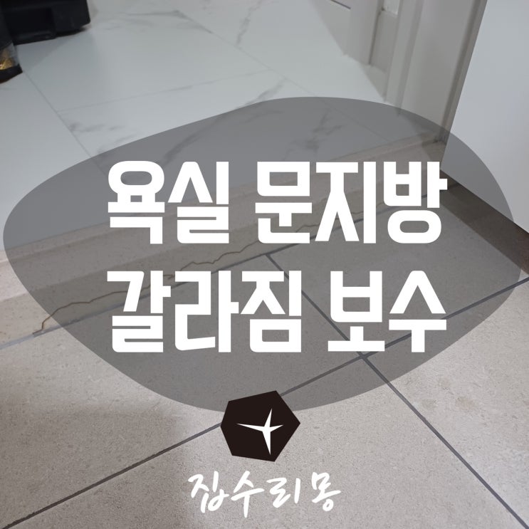  욕실 문지방 도어씰 화장실 문턱 크랙 갈라짐 보수
