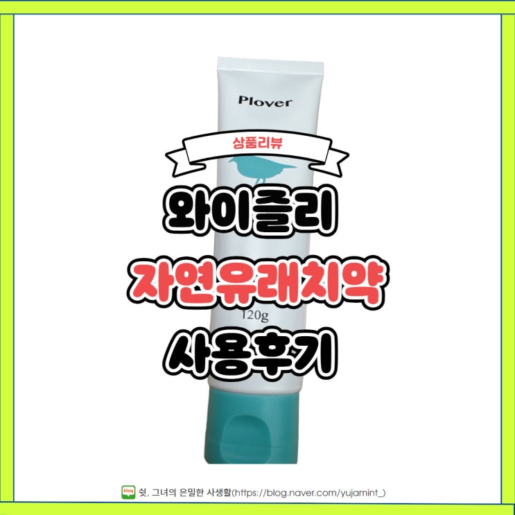  최고의 가성비, 와이즐리 자연유래치약 완벽 분석!(내돈내산)
