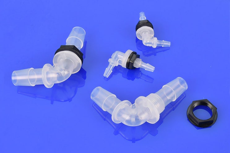  [Fitting] Panel Mount Elbow Barbed Bulkhead Connector 니플피팅 fitting 벌크헤드 판넬마운트피팅 PP피팅