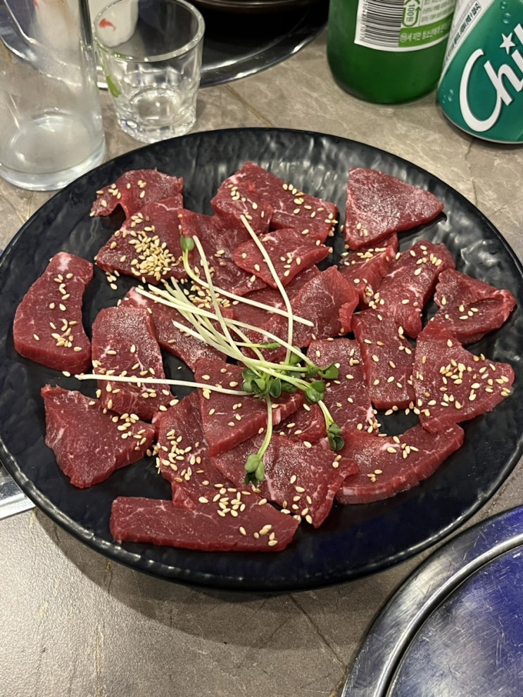  양재역 회식장소 추천 토종한우 뭉티기 정육식당