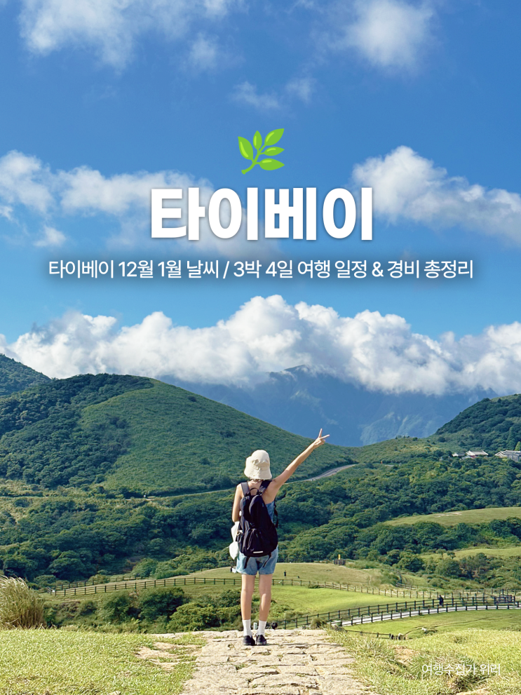  타이베이 12월 1월 날씨 3박 4일 여행 일정 & 경비 총정리