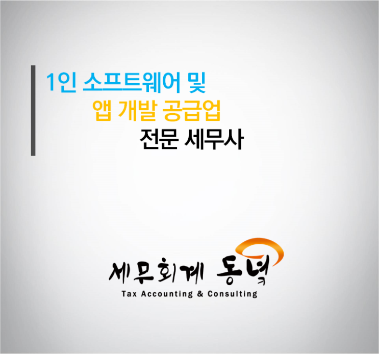 1인 소프트웨어 및 앱 개발 공급업의 경우 전문 세무사를 쓰는 것이 중요한 이유