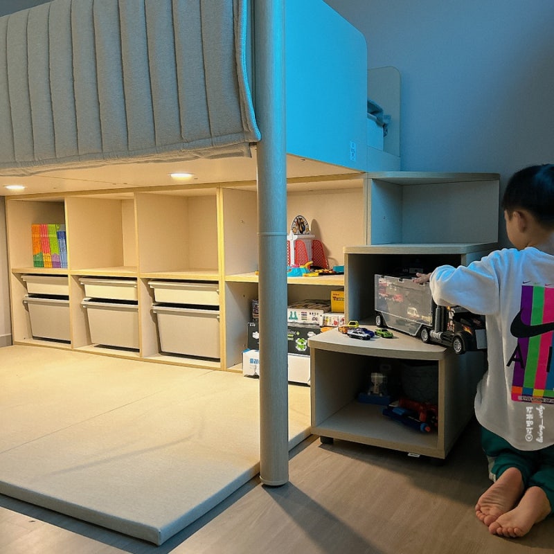 수납력까지 뛰어난 일룸 아이침대 두들침대 벙크베드 남자 아이방 인테리어