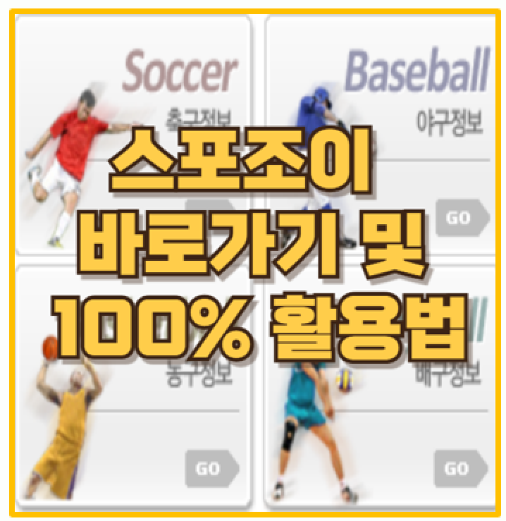  모르면 손해 스포조이 바로가기 활용법 실시간 스포츠 경기 일정과 결과 확인