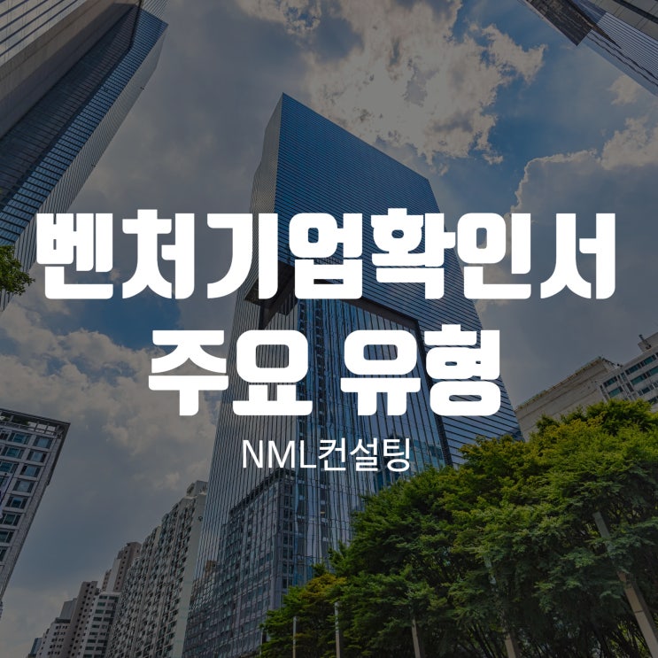 벤처기업확인서의 주요 유형