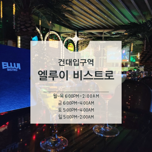  [맛집수집] 건대입구 :: 분위기 좋은 루프탑 칵테일바 커스텀 맛집 엘루이 비스트로