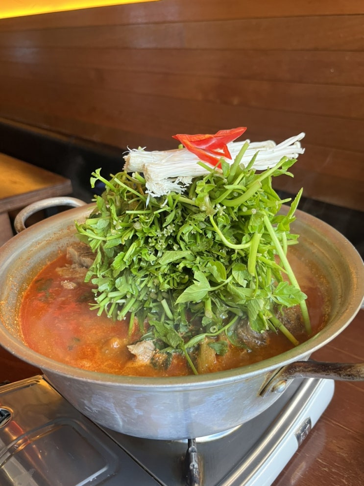  [미나리산장] 사가정 감자탕 맛집 미나리 무한리필