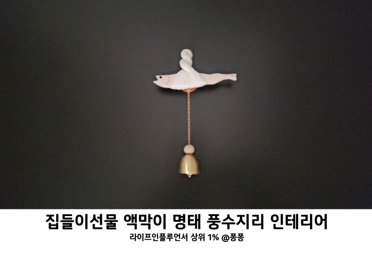  이사 집들이 선물 자석 액막이 명태 방향 의미 거실 벽장식 풍수지리 인테리어