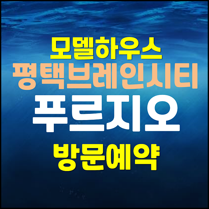  평택 브레인시티 푸르지오 모델하우스 분양가 대우건설