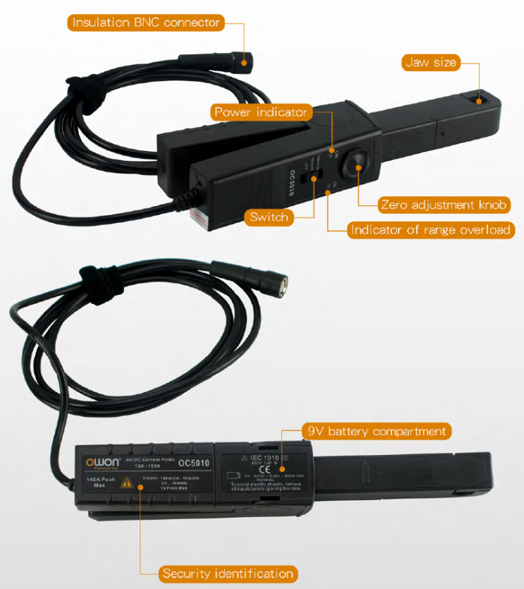  OWON판매점, AC/DC Current Probe, AC전류프로브, DC전류 프로브, 전류측정프로브