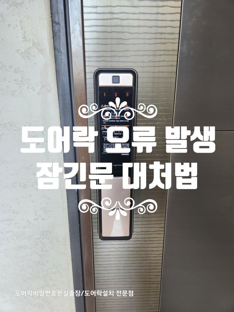  도어락오류 발생! 잠긴문, 전문가 꿀팁 공개