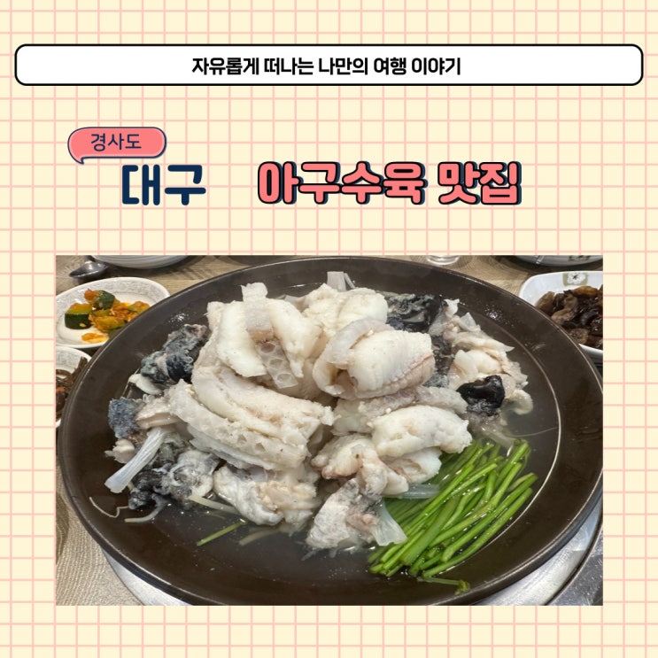  대구 아구수육 맛집 월성활아구 내돈내산 아귀수육 후기