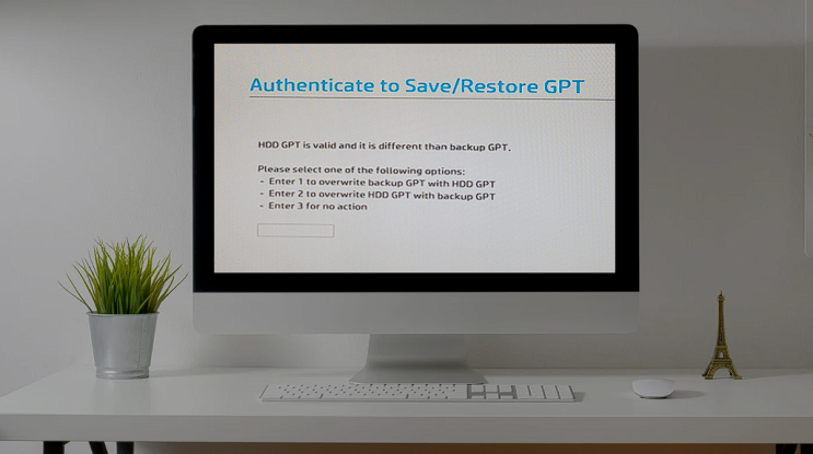  윈도우11 업데이트 후 부팅 시 BIOS 오류? HDD GPT : Authenticate to Save / Restore GPT