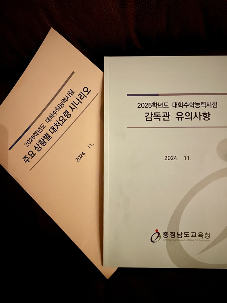 슬쌍디아빠 이동섭 교단일기 FILE 302 / 수능 감독 댕겨오것슴당