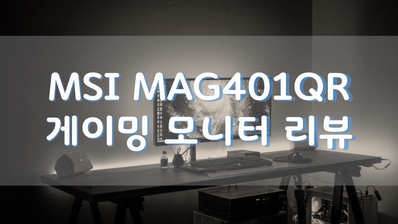 MSI MAG401QR 게이밍 UWQHD 155 HDR400 무결점 모니터 리뷰 (내돈내산)