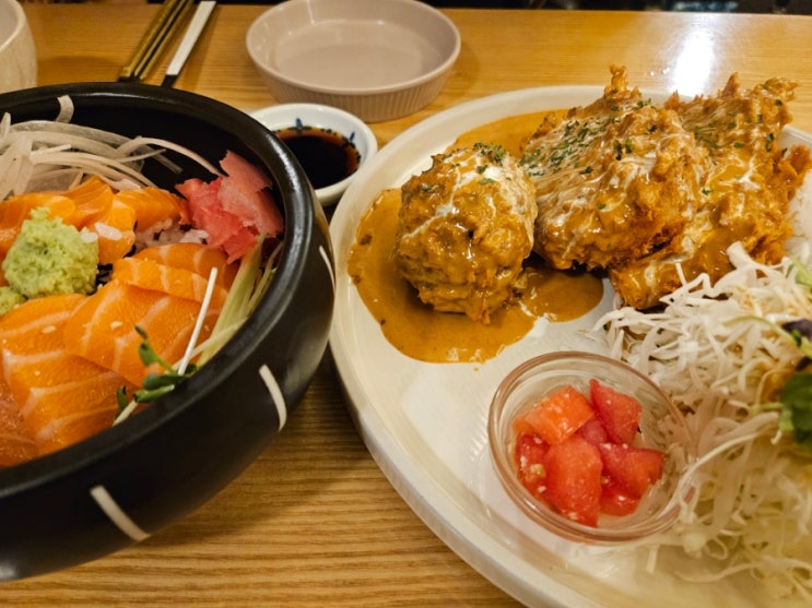  마포 맛집 <정든그릇>본점 등심카츠, 연어덮밥, 스키야키우동 추천!!