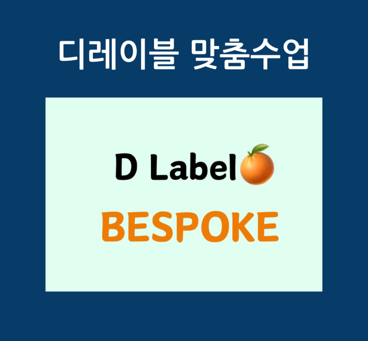  AP,IB 비스포크 맞춤수업 - 디레이블