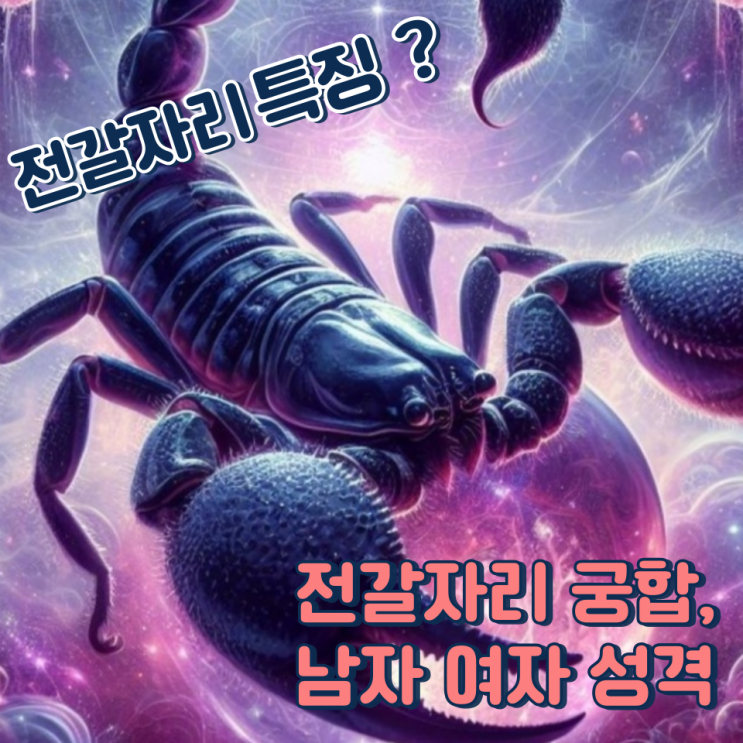  전갈자리 특징 성격 남자 여자 잘 맞는 별자리는?