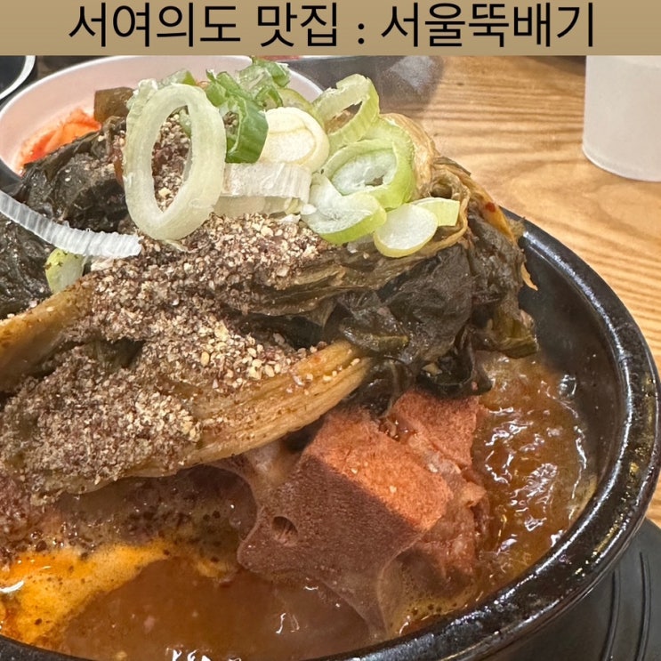  서여의도 맛집 [서울뚝배기] - 국회의사당점, 여의도 직장인 맛집, 여의도 감자탕, 뼈해장국, 직장인 점심 추천