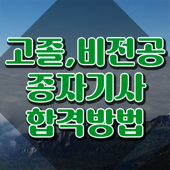  종자기사 시험접수 종자기사 자격요건 인강만 듣고 빠르게 준비한 전략