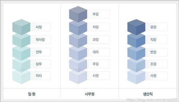 회사 직급 순서 직책 직위 차이점 알아보기(ft.승진연차) : 네이버 블로그