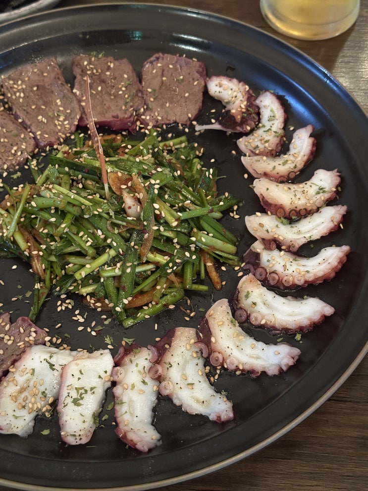  강남구청역술집 완도1957 문어 육사시미 직화 추천