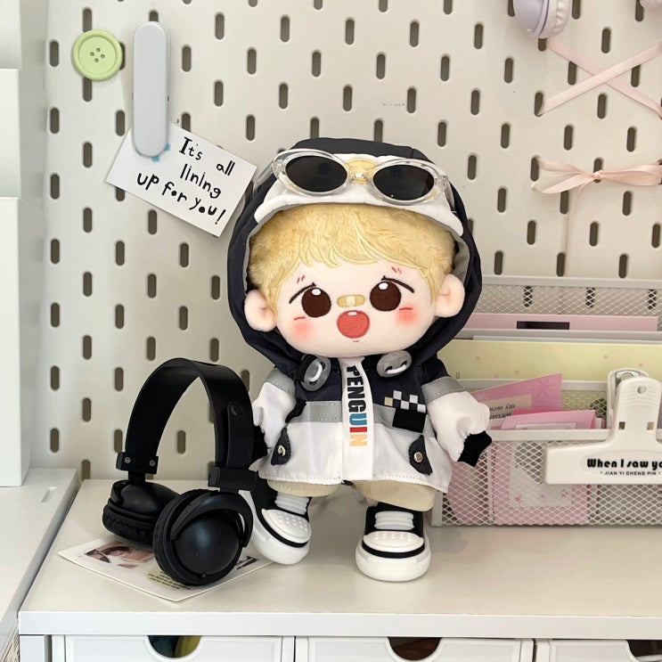  20cm 펭귄 바람막이 세트 인형옷 아이돌인형옷
