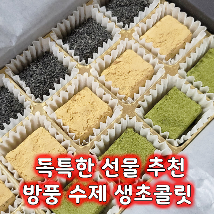  특별한 선물 추천 갯방풍을 담은 방풍 수제 생초콜릿 3종 세트