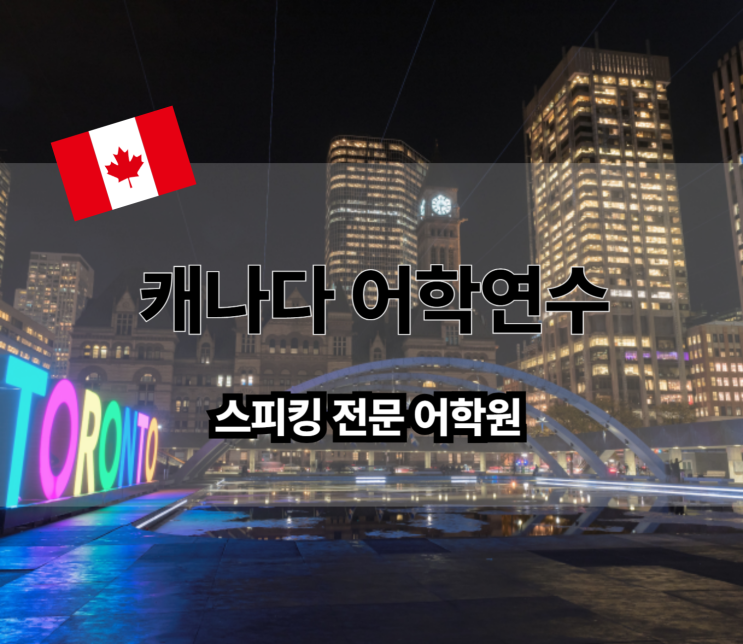  스피킹 전문 토론토 퀘스트 어학원 캐나다 단기 어학연수 비용