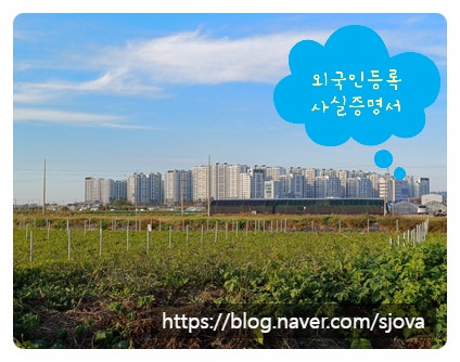  외국인 등록 사실 증명서