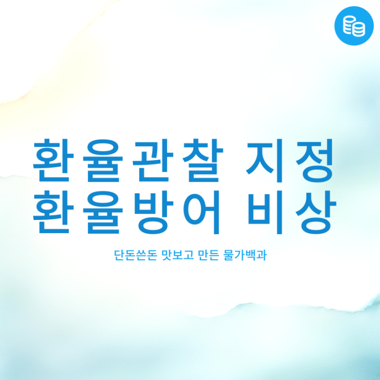 경상수지 - 한국 <b>환율관찰 대상국 지정</b> 환율 방어 비상