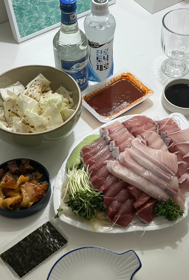  내돈내산 | 마포농수산물시장 대방어 회 포장 강추 후기(정읍수산)